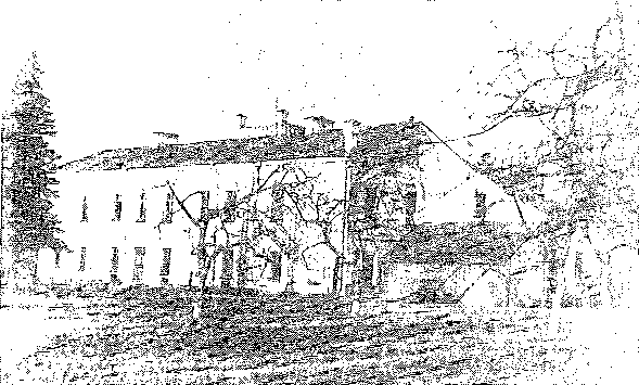 Berdówka. Pałac od strony ogrodu, przed 1939 r.