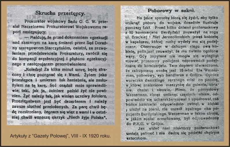 Artykuł z Gazety Polowej VIII-IX 1920 roku